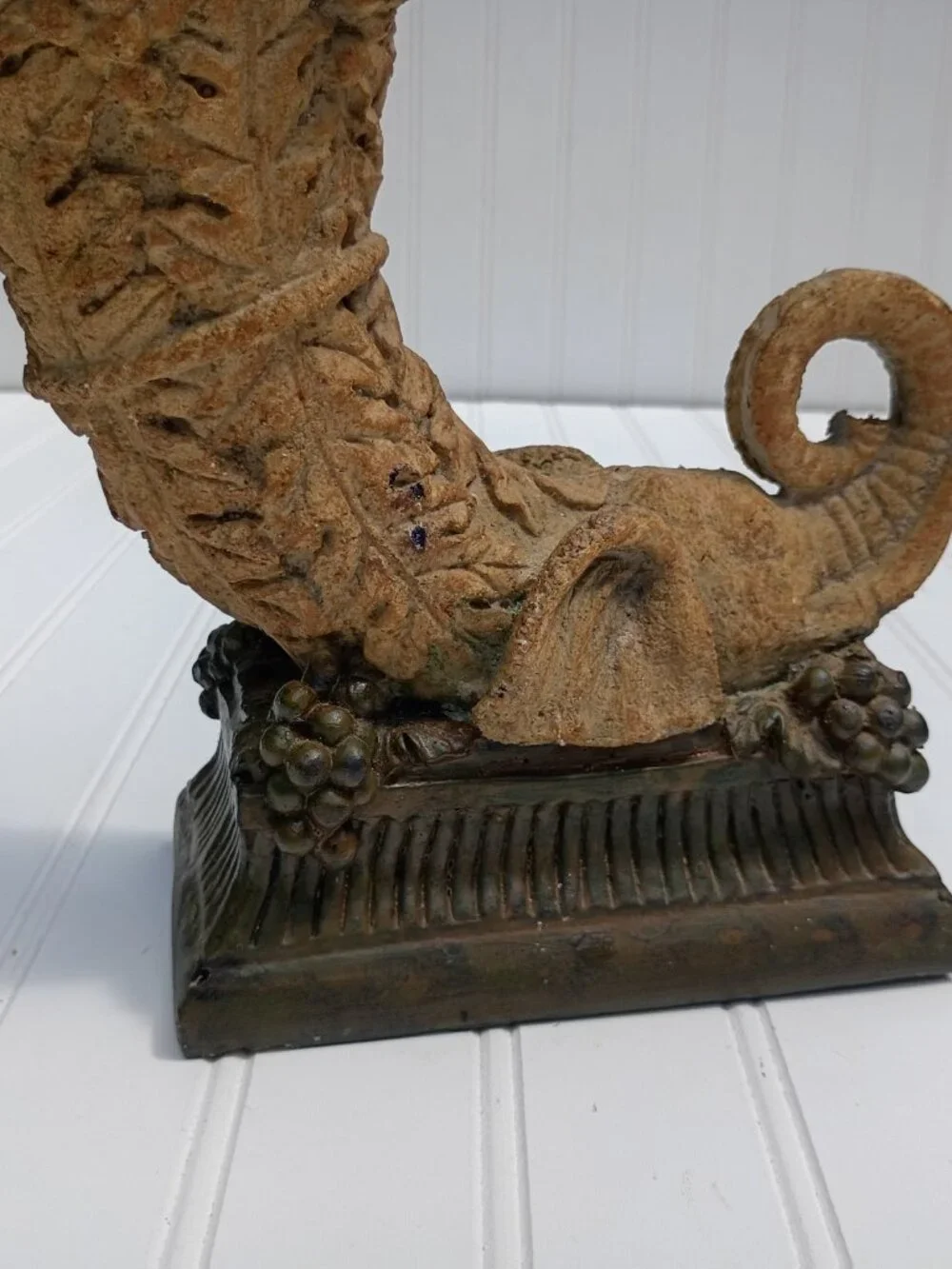 Vintage Cornucopia Elephant Planter Decorative Tabletop Horn of Plenty Vase 11